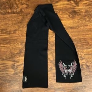 Harley Davidson Black Ladies Knit Scarf